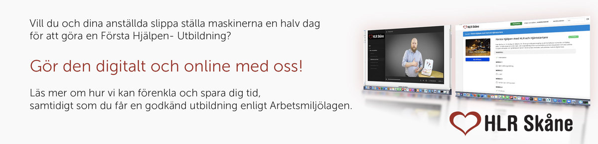 Första-hjälpen-utbildning med HLR Skåne - Gör utbildningen online